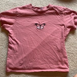 Pink Butterfly Brandy Melville top